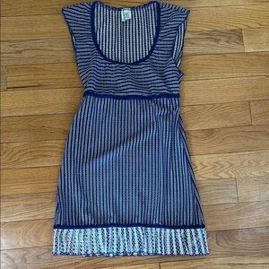 BECCA blue & white crochet coverup size XS